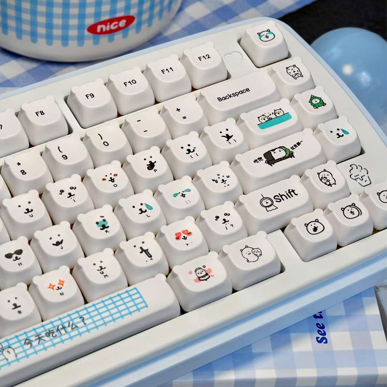 Gaming Accessories Kawaii - Kawaii Cartoon Joke Beer PBT Keycap