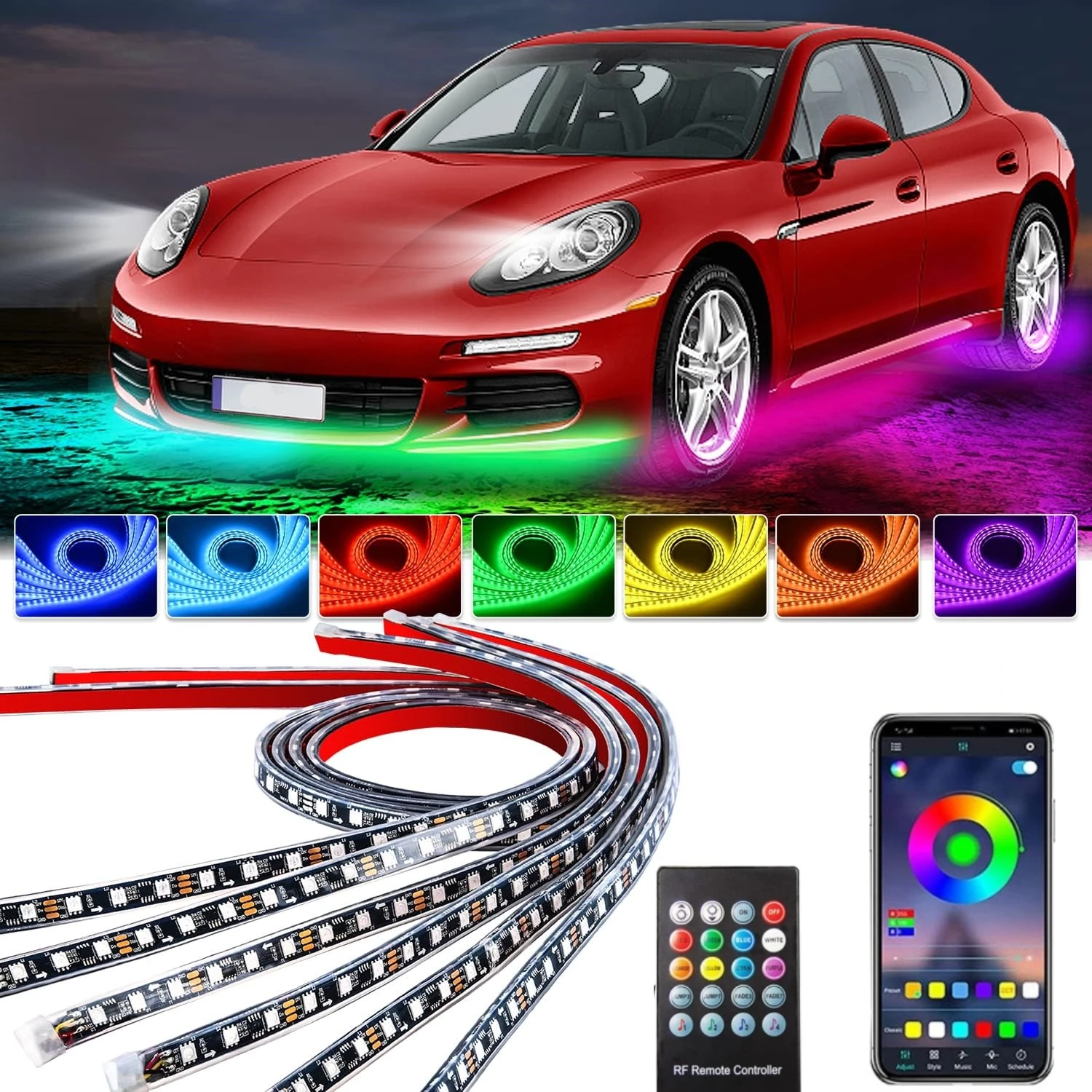 Rgb Hub Sync - Auto Underglow Neon Licht Flexibele Led