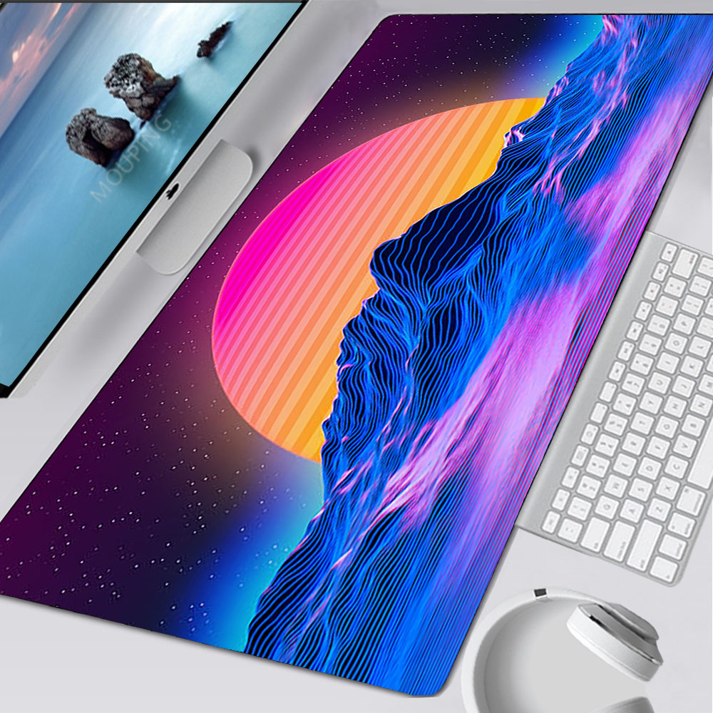 Gaming Accessories For Your Desk - Vaporwave Muismat Retrowave/synthwave 900x400 Muismat Leuke