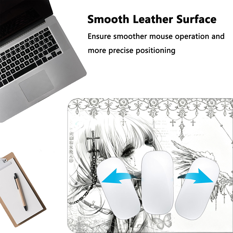 Leren muismat Zwart Wit Anime  - Gaming Office Accessories recensie en prijs